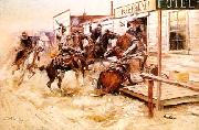 Charles M Russell In Without Knocking oil painting picture wholesale